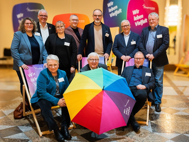 Die saarländische Delegation auf der Landessynode 2025, Foto: Meike Böschemeyer/EKiR