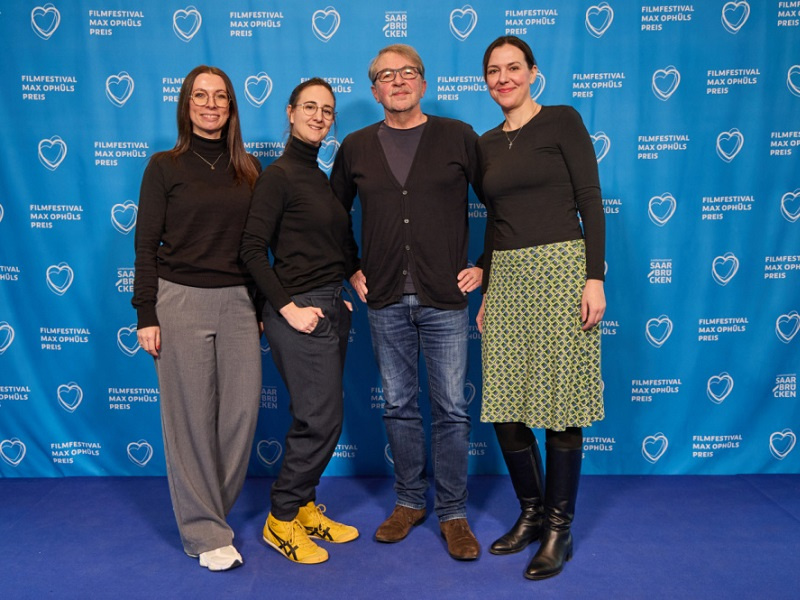 Die Ökumenische Jury beim Max-Ophüls-Filmfestival 2025 (v.l.): Anke Jung, Katja Bury, Gerhard Alt, Barboa Cihelková, Foto: FFMOP/Max Kullmann