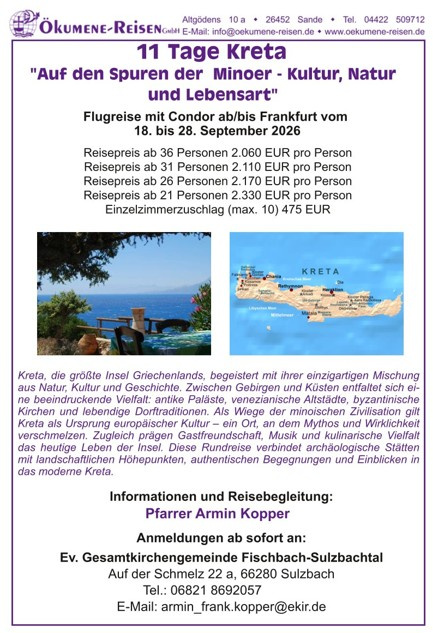 Vorstellungsabend - Studienreise nach Kreta