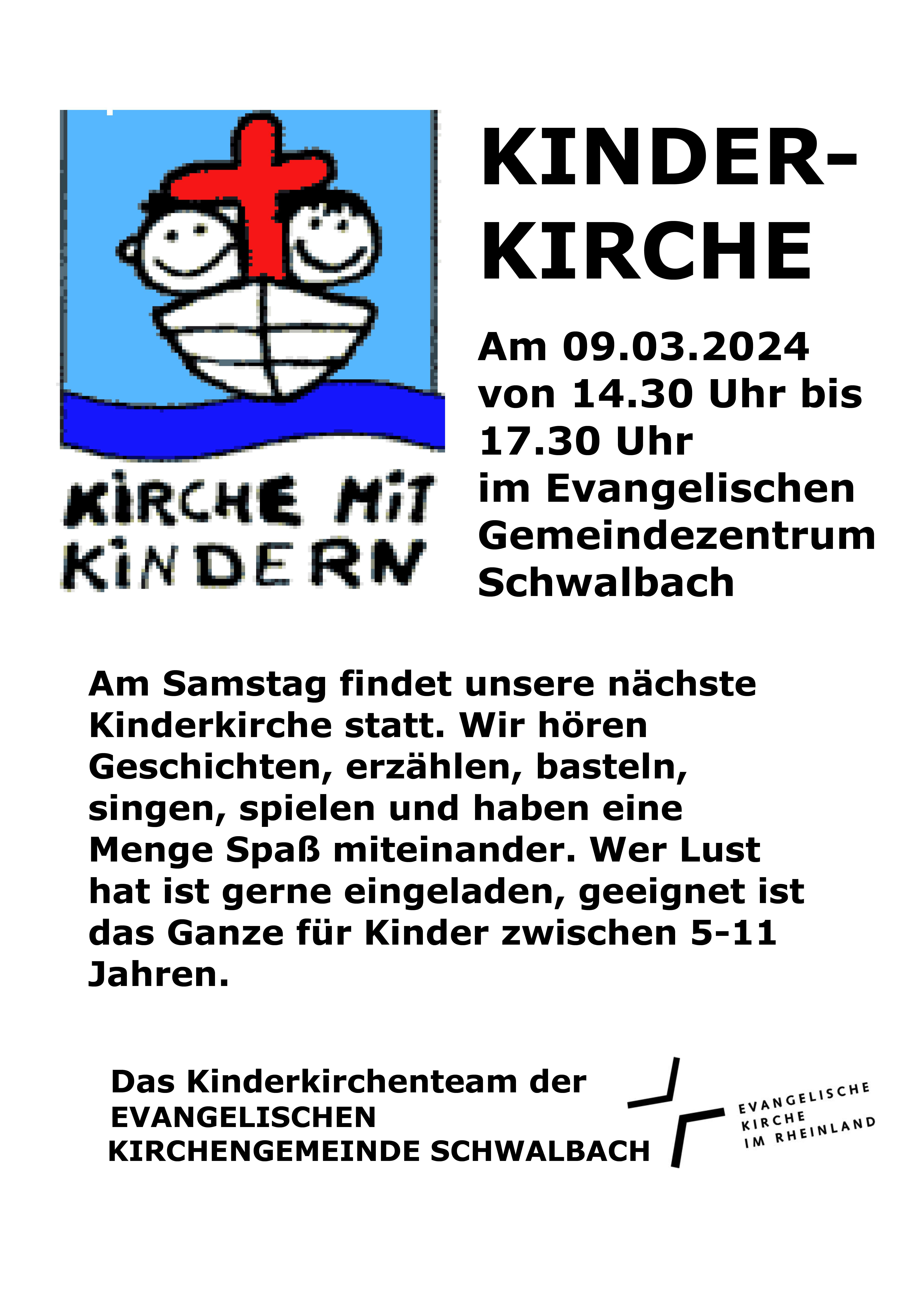 Kinderkirche am 09.03.2024 in Schwalbach