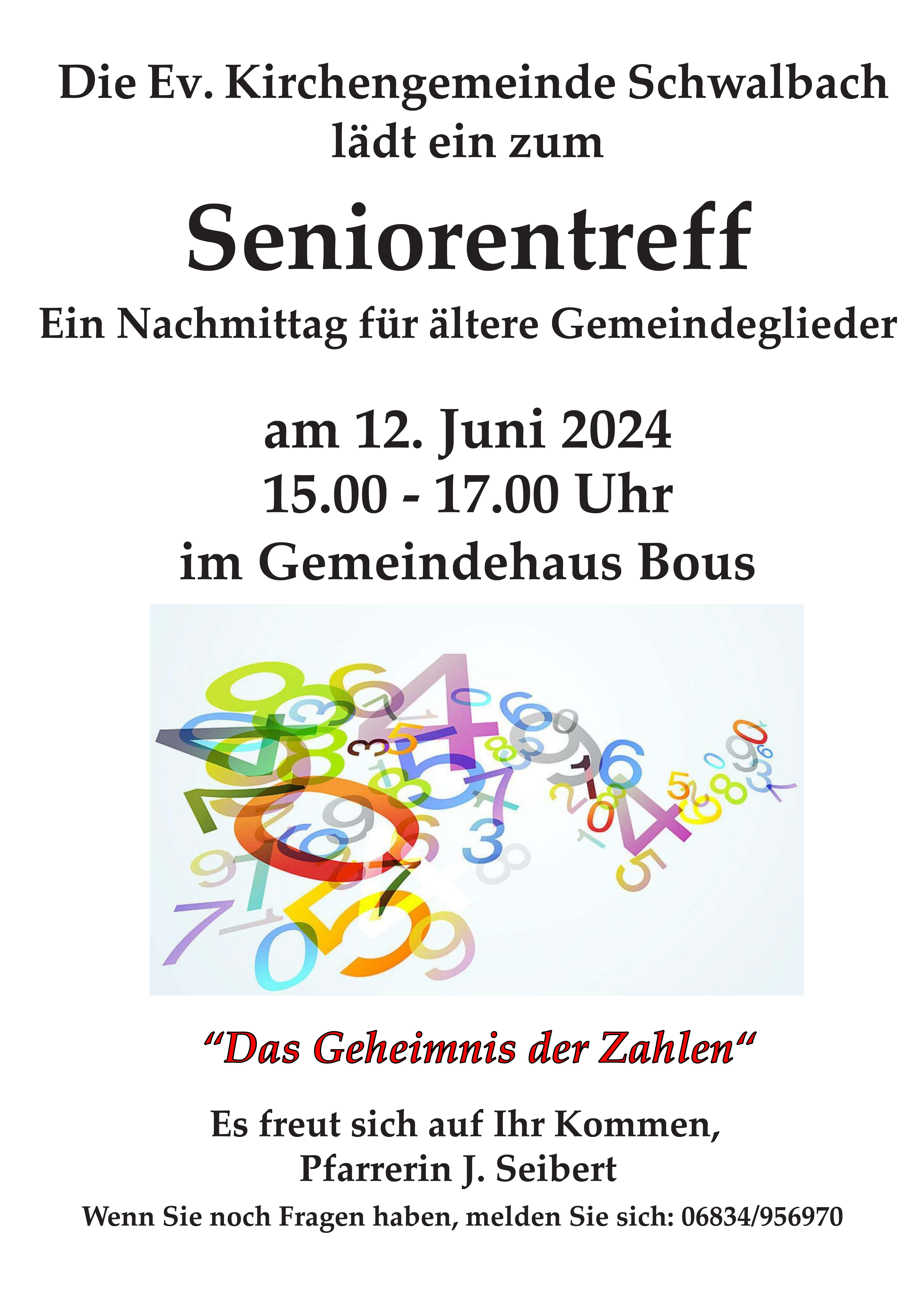 Seniorentreff am 12. Juni 2024