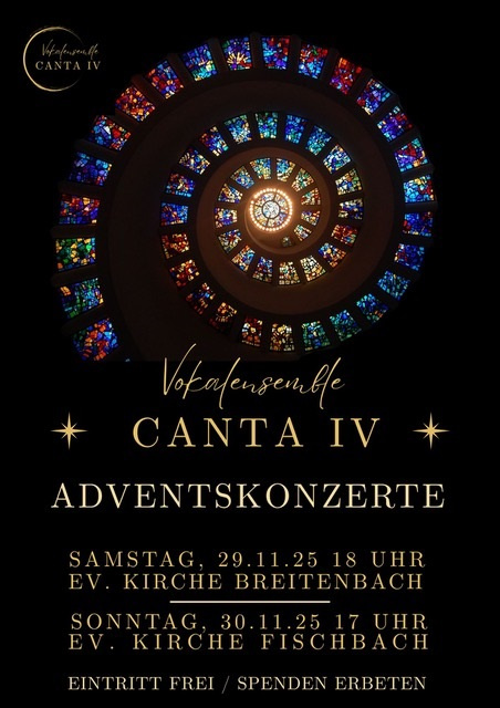 Adventkonzerte CANTA IV in Fischbach 30.11. 2025